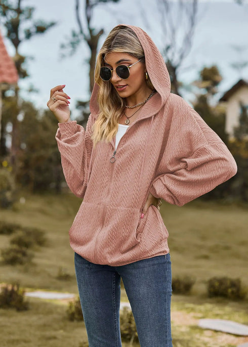 Hooded Zip-Up Sweatshirt for Women