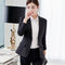 Black Women Blazer Slim Fit Office Work Jacket with Pockets