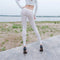 Women's Silky Sheer Leggings - High Elastic Ankle-Length