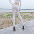 Women's Silky Sheer Leggings - High Elastic Ankle-Length