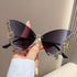 Diamond Butterfly Sunglasses with UV400 Protection