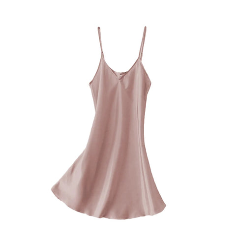 Women's Silk Satin V-Neck Nightdress