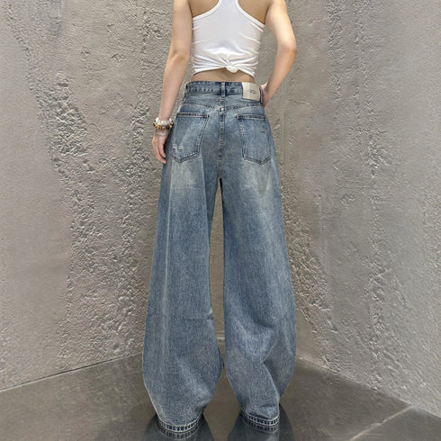 Chic Wide Leg Denim Jeans for Women