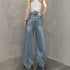 Chic Wide Leg Denim Jeans for Women