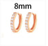Stainless Steel Link Chain Hoop Earrings with Zirconia