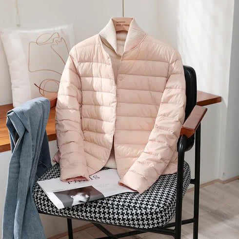 Women's Duck Down Puffer Jacket for Autumn & Winter