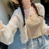 Summer Ruffled Chiffon Long Sleeve Blouse