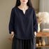 2025 ZANZEA Autumn Blouse Women V Neck Long Sleeve Tops Casual Solid Loose Shirt Female OL Work Blouses Retro Tunic Blusas Mujer