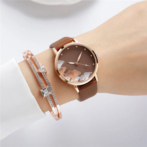 Elegant Black and White Design Ladies' Quartz Watch