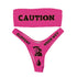 Women's Caution Print Two-Piece Bikini Set