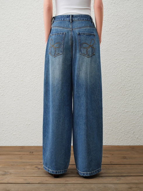 Premium Women's Straight Leg Jeans - Blue