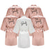 Team Bride Satin Robe with Black Letters