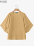 ZANZEA Women's Chiffon Blouse with Ruffled Detail