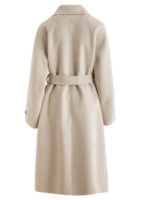 Stylish Women's Petite Wool Overcoat with Suit Lapel