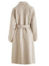 Stylish Women's Petite Wool Overcoat with Suit Lapel