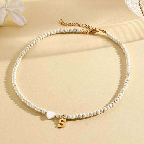 Personalised Bohemian Choker Necklace with Heart Pendant