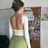 Backless White Crop Top for Women