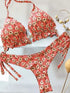 Floral Print Push Up Bikini Set for Women