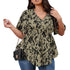 Plus Size V-Neck Short-Sleeved Casual Top