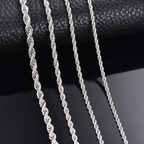 925 Sterling Silver Rope Chain Bracelet - Unisex Fashion Accessory
