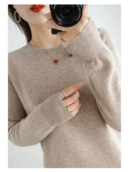 Casual Knitted Pullover Sweater for Women