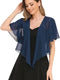 Women's Short Chiffon Cardigan with Front Opening