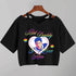 Sleeveless Cartoon Print V-Neck T-Shirt for Women
