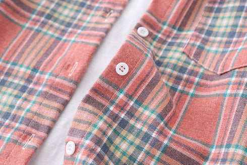 Elegant Women's Plaid Shirt 2025 New Ladies Large Size Casual Loose Lapel Long Sleeve Blouse&Tops Female Lapel Checked Clothing