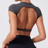 Ctenkevet Women's Yoga Crop Top with Back Detail