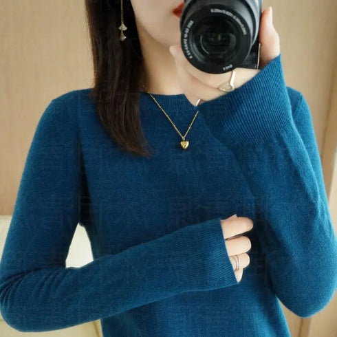Casual Knitted Pullover Sweater for Women
