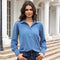 Elegant Long Sleeve Turn Down Collar Blouse