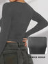Women's V-Neck Long Sleeve Athletic Tee