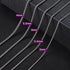 Long Box Chain Necklace in Stainless Steel
