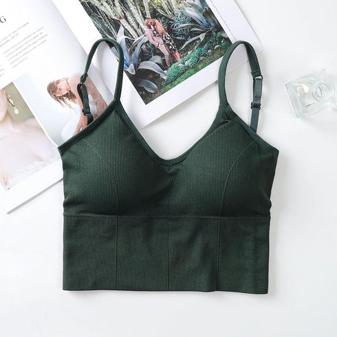 Seamless Vintage Crop Top for Women