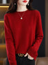 Women's 100% Merino Wool O-Neck Pullover Sweater