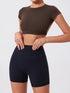 Ctenkevet Women's Yoga Crop Top with Back Detail