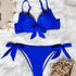 Front Bow Knot Push Up Bikini Set