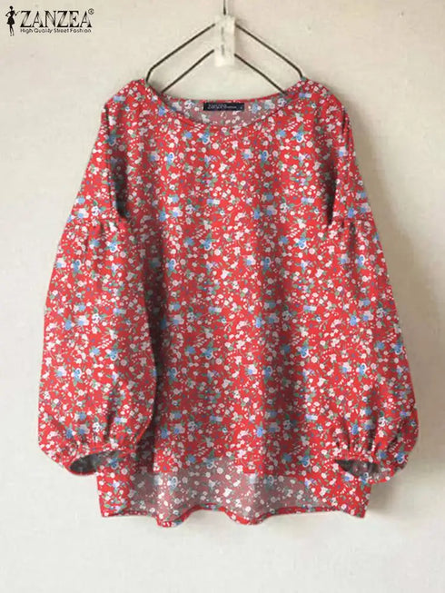 Floral Long Sleeve Blouse for Women