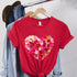 Oversized Brushstroke Heart Tee for Women