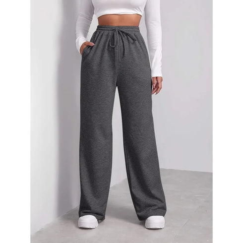 Plus Size High Waisted Straight Sweatpants