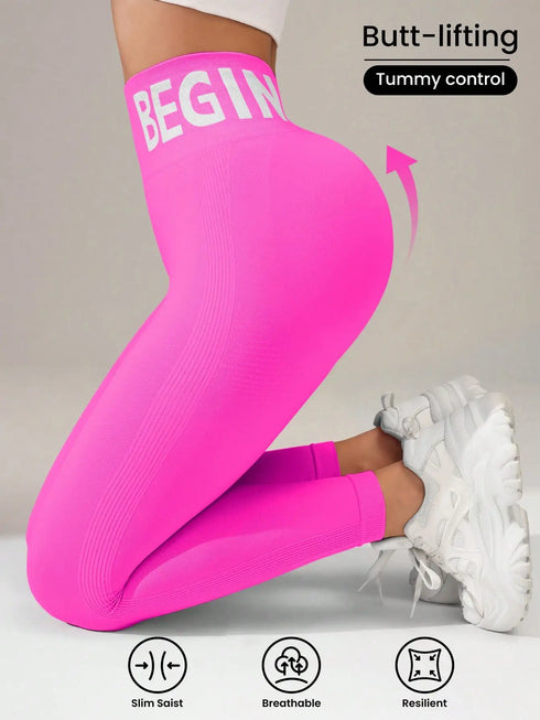 Seamless High Waist Yoga Leggings with Butt-Lifting Design