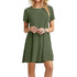 Women Casual Short Sleeve T Shirt Dress Vintage O Neck Mini Dress Elegant Streetwear Sundress for Effortless Style