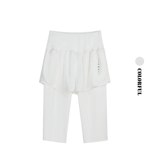 DRUR High Waist Knee Length Yoga Pants for Women