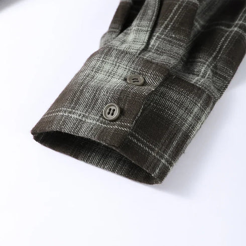 Casual Plaid V-Neck Blouse for Women