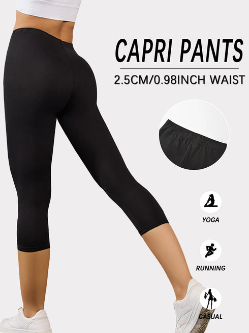 Women's Super Soft High Stretch Capri Leggings