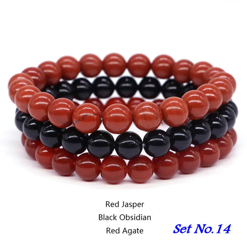 Couples Distance Bracelet Set - Natural Stone Healing