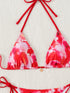 Floral Print Triangle Bikini Set with Brazilian Bottoms
