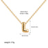 3D Bubble Initial A-Z Mini Necklace - Gold Plated