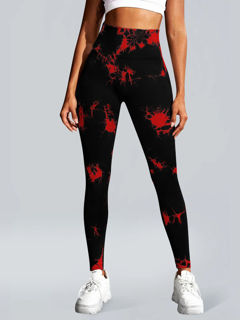 Women's High Waist Seamless Tie-Dye Yoga Leggings