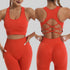 Seamless High Waist Leggings and Sports Bra Set